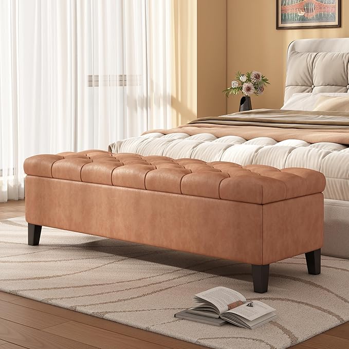 Christopher Knight Home Ottilie PU Leather Storage Ottoman Bench, Wooden by ChristopherKnightHome