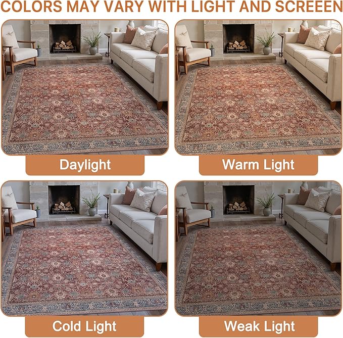 8X10 Area Rugs Machine Washable Rugs - Image 6