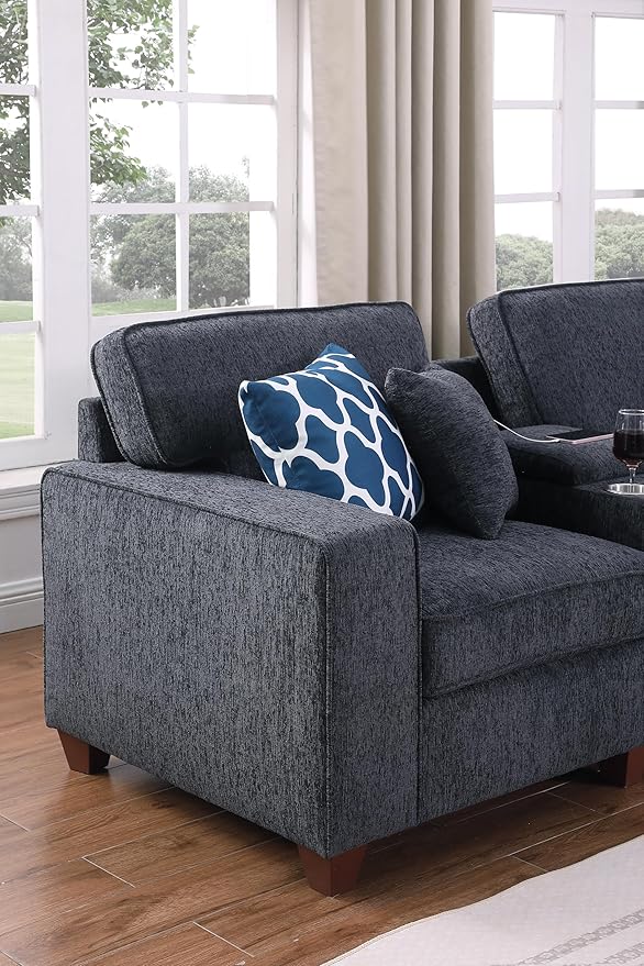 127" L-Shaped Sectional Couch - Image 7