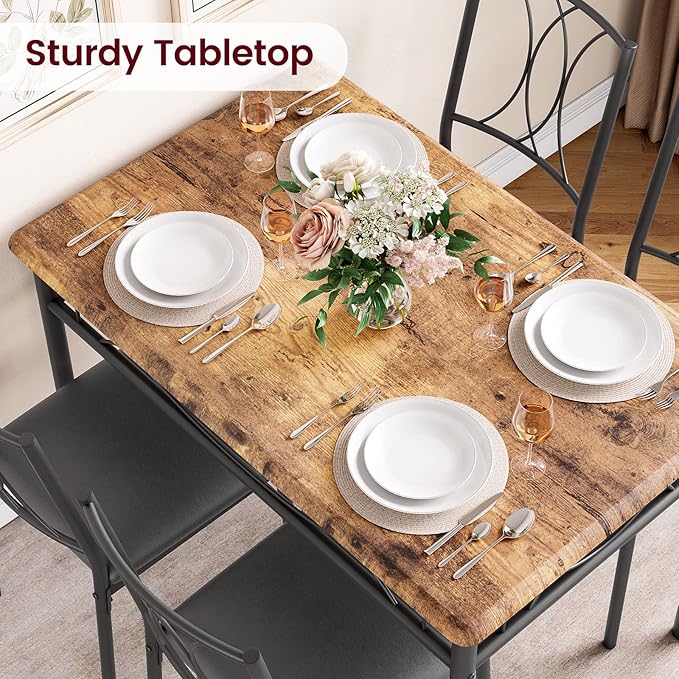 CABIHOME Dining Table Set, 5 Piece Dining Table Set - Image 4