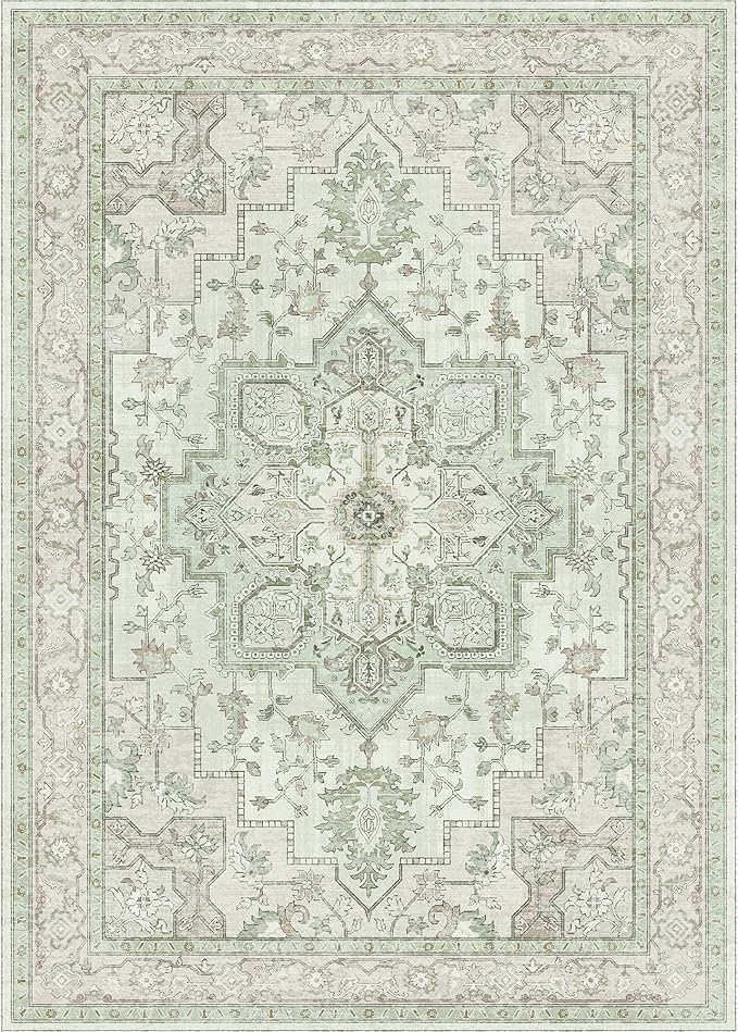 GENIMO 10x14 Area Rugs for Living Room, Machine Washable Non Slip Vintage Rugs - Image 7