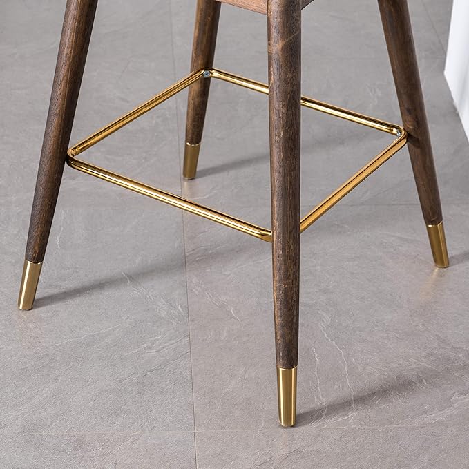 Roundhill Furniture Leland Fabric Upholstered Counter Height Wingback Stools - Image 11