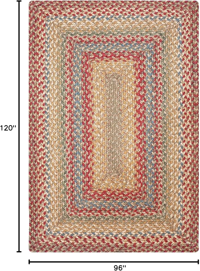 Homespice Azalea Multicolor Braided Area Rugs, 8x10' Rectangle - Image 2
