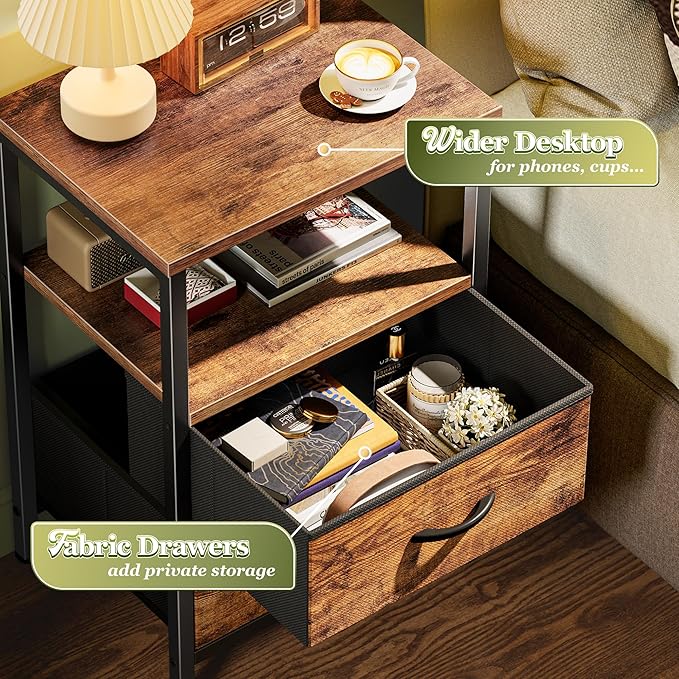 Huuger Night Stand Set of 2, Nightstand - Image 5