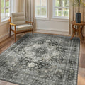 GENIMO 9x12 Area Rugs for Living Room, Machine Washable Non Slip Vintage Rugs by GENIMO