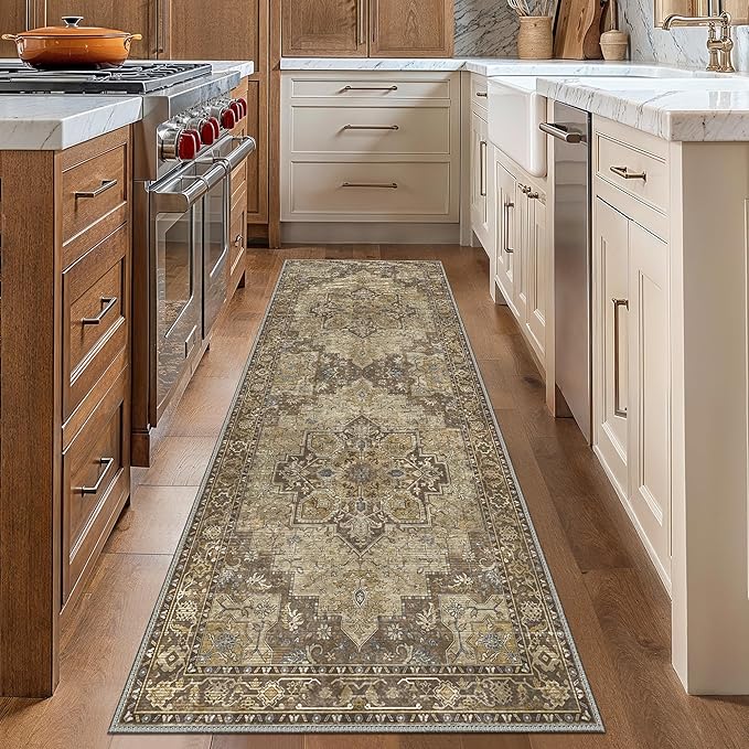 GENIMO 2x12 Runner Rugs for Hallway, Machine Washable Non Slip Vintage Rugs - Image 8