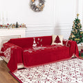 MYSKY HOME Couch Covers for Pets Thick Chenille Christmas Red Sofa Slipcover by MYSKYHOME