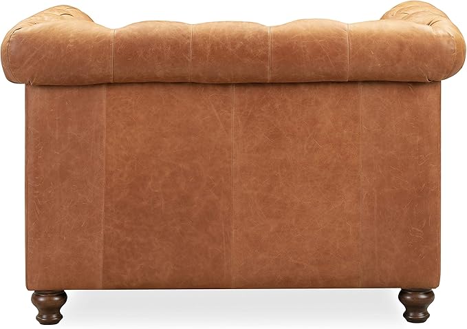 POLY & BARK Lyon Leather Lounge Chair – Cognac Tan Full-Grain Leather - Image 7