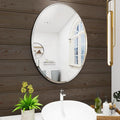 Oval Bathroom Mirror, 16X24 inch Oval Frameless Mirror, Frameless Mirrors by WALLMOUNTEDMIRRORS