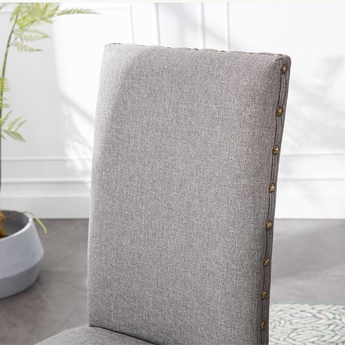 Parsons Kitchen Dining Chair Set Room Modern Upholstered Stylish Fabric High - Image 8