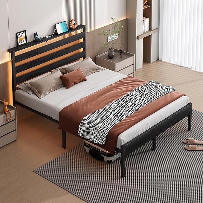 14 Inch Classic Metal Platform Bed Frame-Queen Bed Frame - Image 7