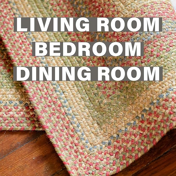 Azalea Multicolor Braided Area Rug, 4x6' Rectangle - Image 8