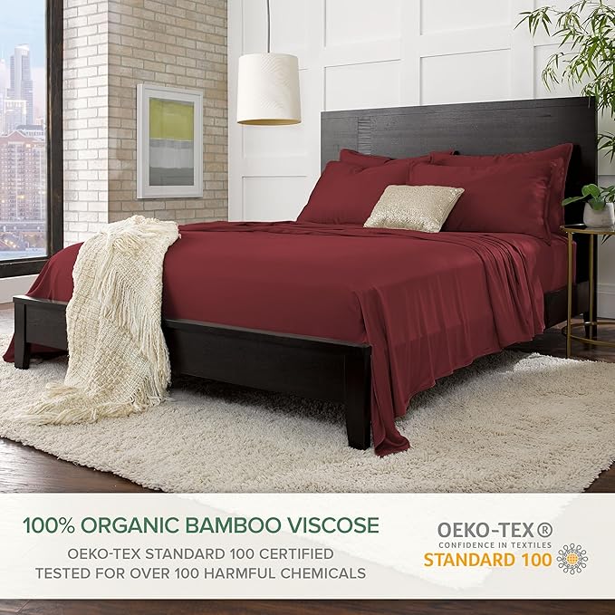 Twin Sheets by Pure Bamboo, Genuine 100% Organic Viscose Derived from Bamboo - Image 2