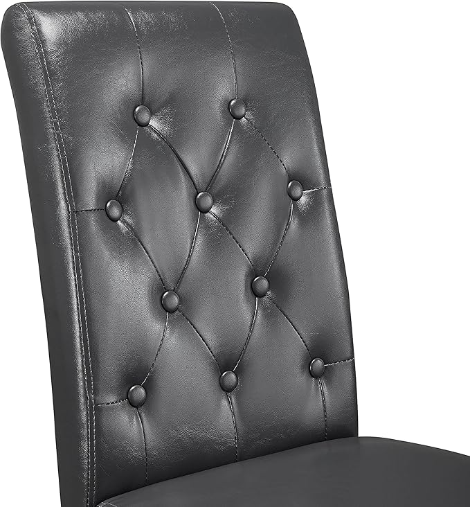 Yaheetech Dining Chairs Set of 6 Modern Style Faux Leather Dining Room Chairs - Image 7