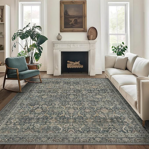 10X12 Area Rugs Machine Washable Rugs by BESBLEE