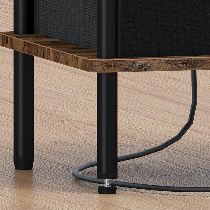 Small Side Table with Charging Station, Slim Nightstand with Outlet, Sofa - Image 8