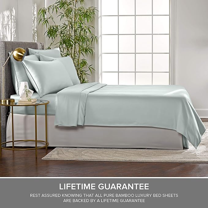 Split King Sheets by Pure Bamboo, Genuine 100% Organic Viscose Derived from - Image 4