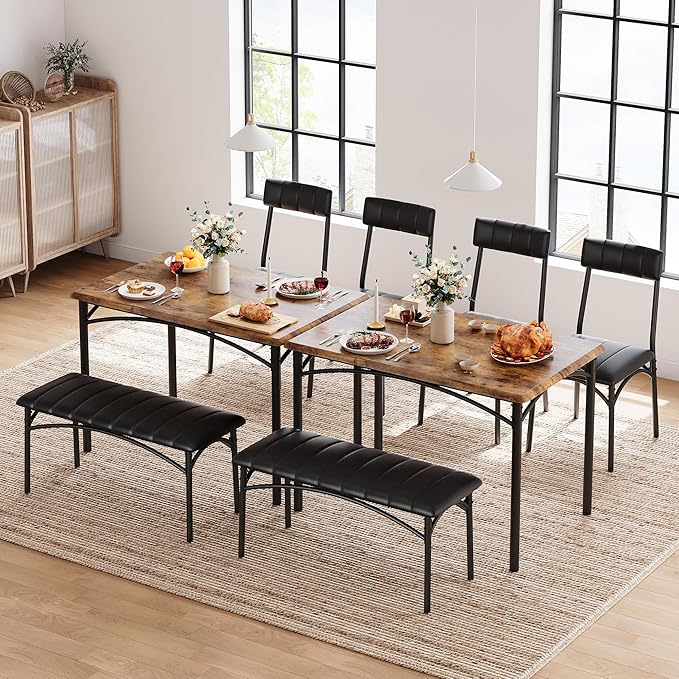 GAOMON Dining Table Set for 4 - Image 5