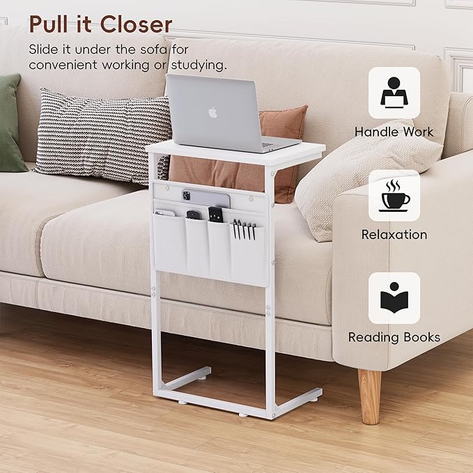 Vagusicc C Shaped End Table, Small Side Table - Image 5