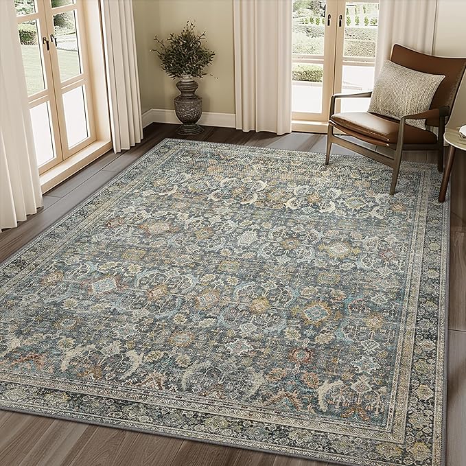 6X9 Area Rugs Machine Washable Rugs by BESBLEE