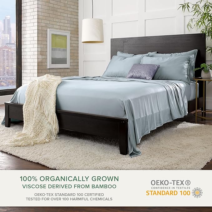 Twin Sheets by Pure Bamboo, Genuine 100% Organic Viscose Derived from Bamboo - Image 2