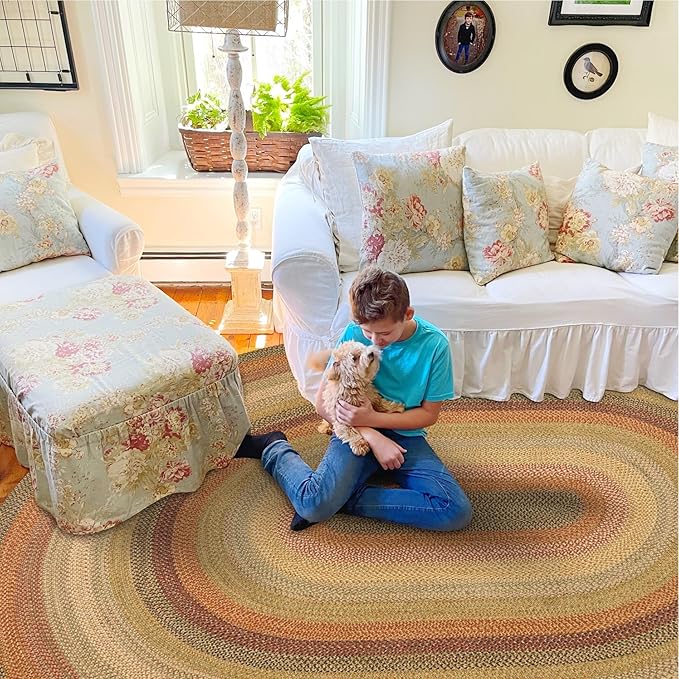 Homespice Kingston Oval Jute Area Rugs 8x10' – Ideal as Multi Color Rugs - Image 10