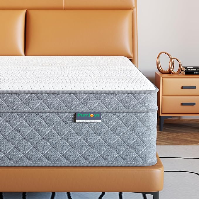 Firm Queen Mattress, 12 Inch Queen Bed Mattress in a Box，Cooling-Gel Memory by PurrJoys