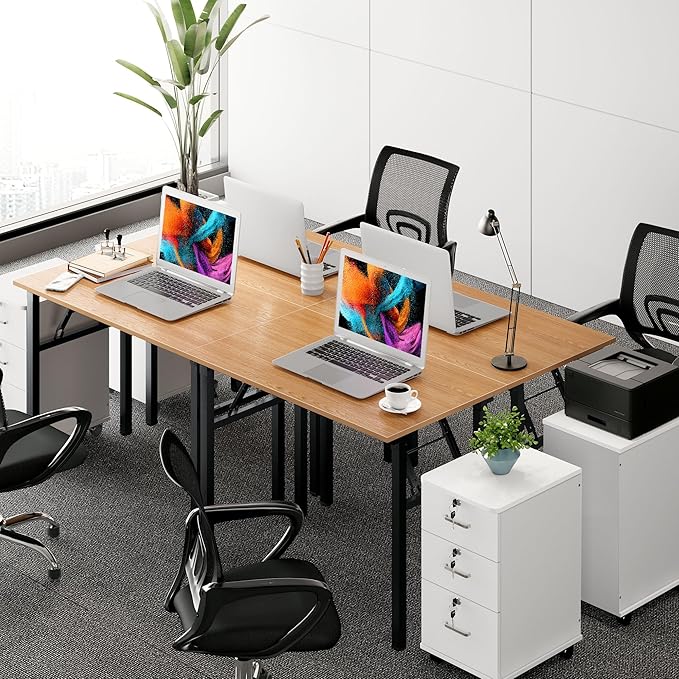 Need Folding Desk for Home Office 39-3/8'' Length Modern Folding Table Computer - Image 5