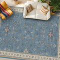 Boho 7x10 Accent Area Rugs for Living Room by HazoHaus