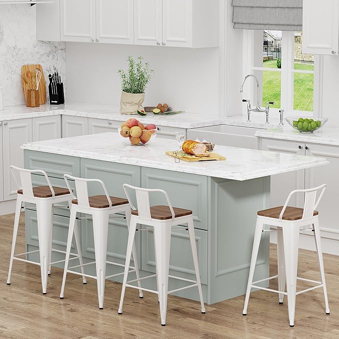 Yongchuang 26 inch Bar Stools Set of 4 Kitchen Counter Height Chairs - Image 5