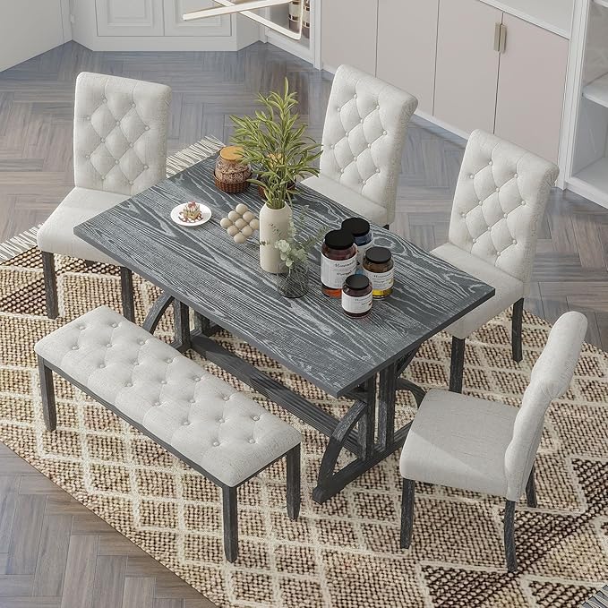 Ball & Cast 6-Piece Dining Table Set - Image 3