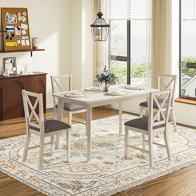 Solid Wood Dining Chairs Set of 4, Farmhouse Chairs - Image 2