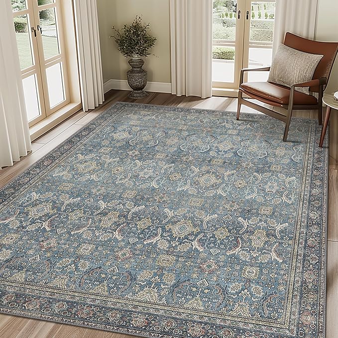 6X9 Area Rugs Machine Washable Rugs by BESBLEE