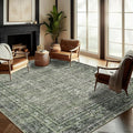 Washable Area Rug 8'x10' Retro Boho Design Non-Shedding Non-Slip Easy Care Ideal by CHAMPLANT