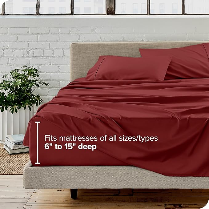 Bare Home Full Extra Long Sheet Set - Image 5