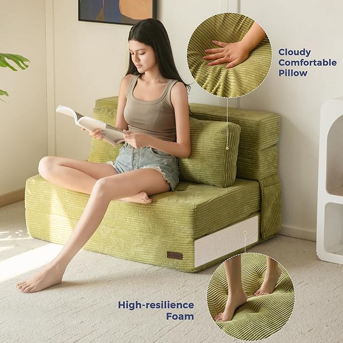 MAXYOYO Convertible Sofa Bed, Fold Out Sleeper Sofa - Image 5