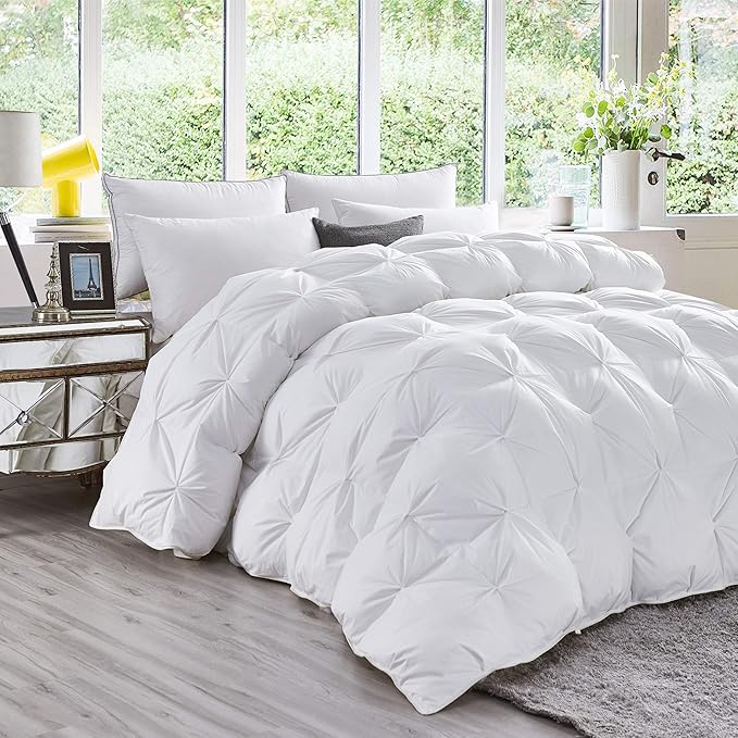 Luxurious All-Season Goose Down Feather Fiber Comforter Twin Size Duvet Insert - Image 3
