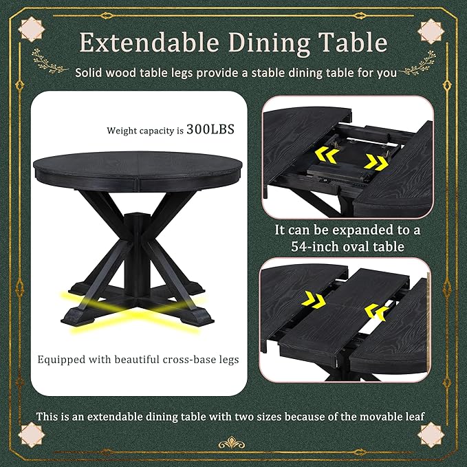 Retro Style Round Dining Table - Image 3