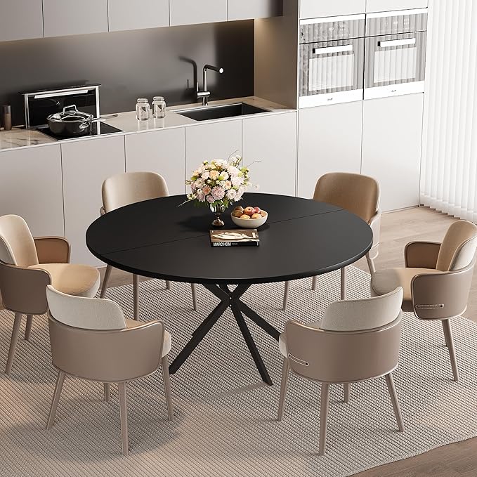 47.24" Round Dining Table for 4-6 Person, Round Kitchen Table - Image 5