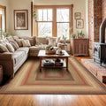 Homespice Gingerbread Jute Brown 4x6' Braided Area Rug by Homespice