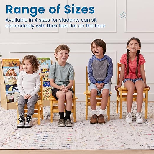 ECR4Kids Three Rung Ladderback Chair, 14in Seat Height, Classroom Seating - Image 5