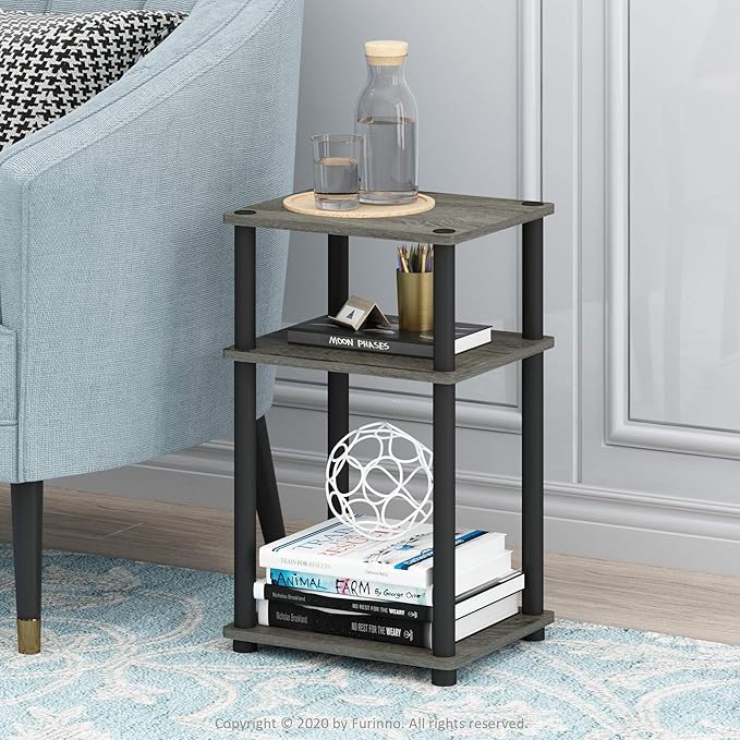 Furinno Just 3-Tier Turn-N-Tube End Table / Side Table / Night Stand / Bedside - Image 2