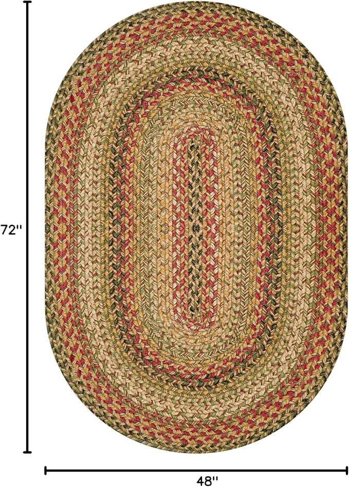 Homespice Kingston Braided Oval Area Rugs 4x6' – Jute Braided Multi Color Rugs - Image 2