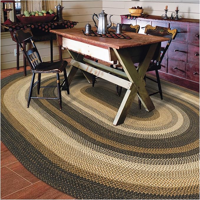 Homespice Kilimanjaro Black Jute Braided Oval Rug - Image 9