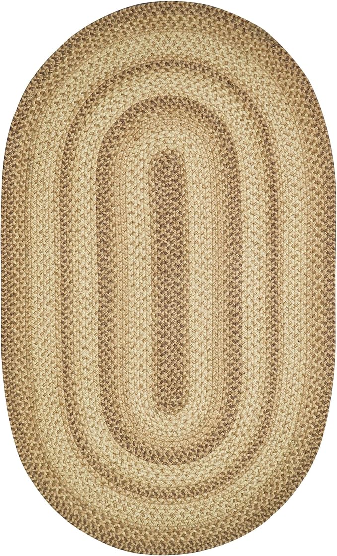 Homespice Cookie Dough Jute Braided Rug 5x8' - Image 8