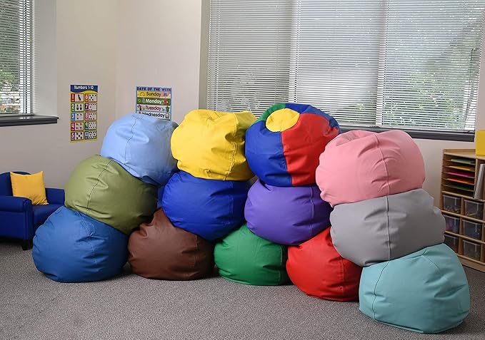 Children's Factory 26" Round Bean Bag, Bean Bag Chair - Image 4