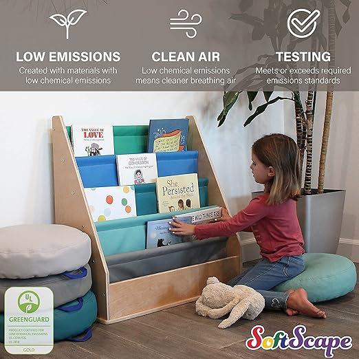 Factory Direct Partners 13745-AS Birch SoftScape Sling Book Display, 4-Shelf - Image 7