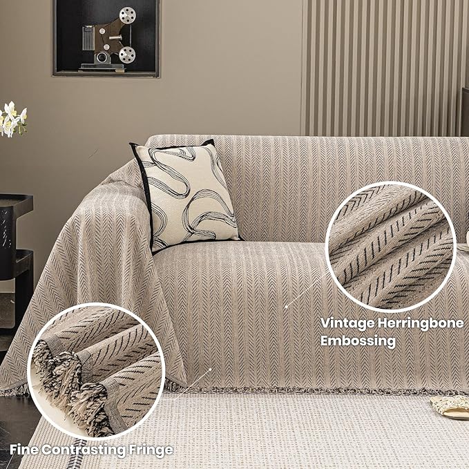 Nobildonna Sofa Cover Washable Soft Thicken Chenille Couch Cover - Image 3