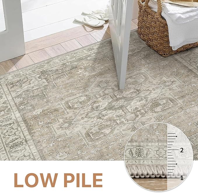GENIMO 2x10 Runner Rugs for Hallway, Machine Washable Non Slip Vintage Rugs - Image 4