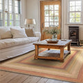 Homespice Kingston Jute Braided Area Rugs 8x10' – Ideal as Multicolor Dining by Homespice